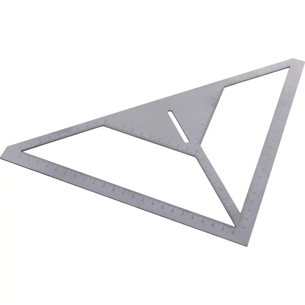 Gabarito triangular aço inox 22CM Bumafer — fotografia 4