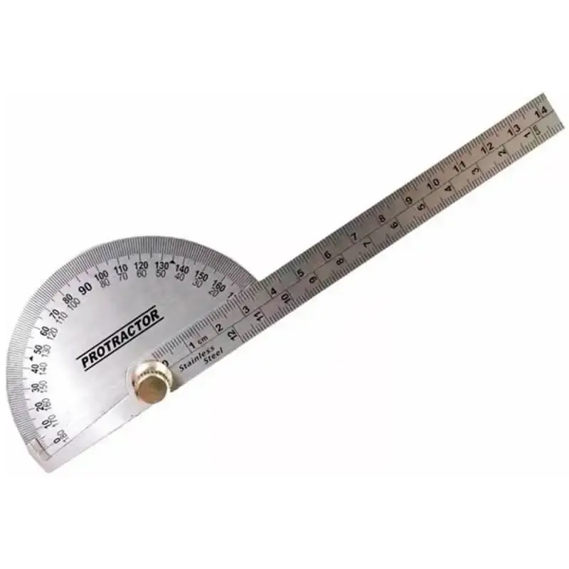 Transferidor de grau 0 a 180 graus em aço inox 4GP Eda