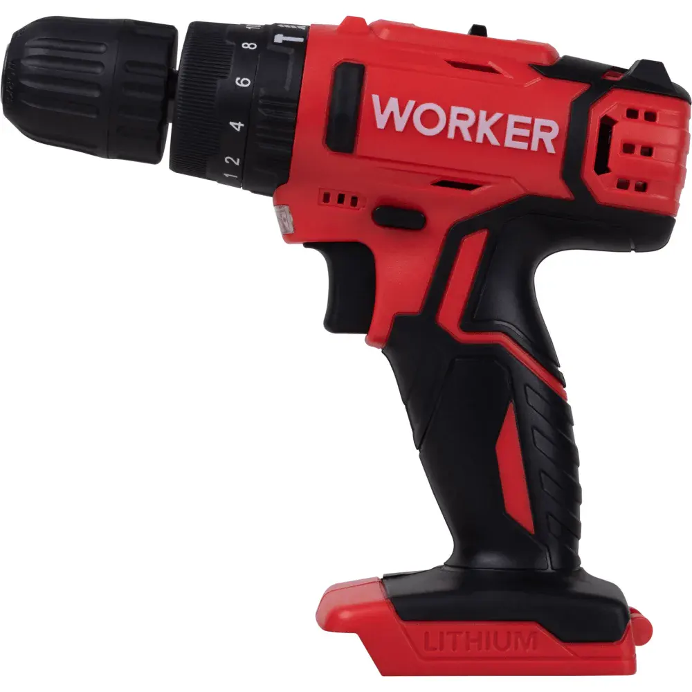 Parafusadeira 12V impacto 1 bateria 13 peç Worker