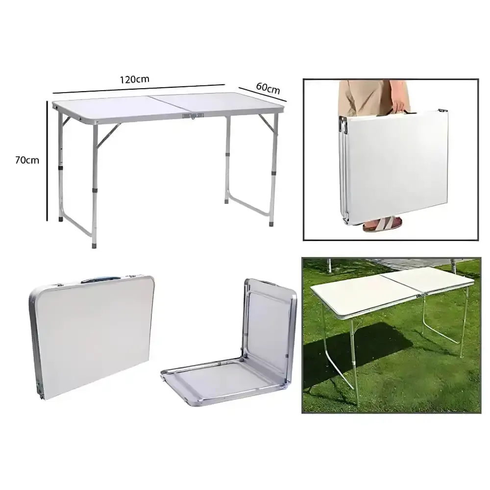 Mesa Prática Dupla 120x60 cm Vira Maleta MOR — fotografia 8