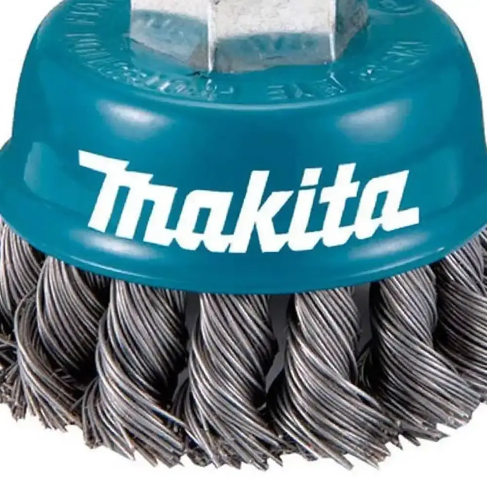 Escova de aço tipo copo arame trançada 75MM D24131 Makita — fotografia 4
