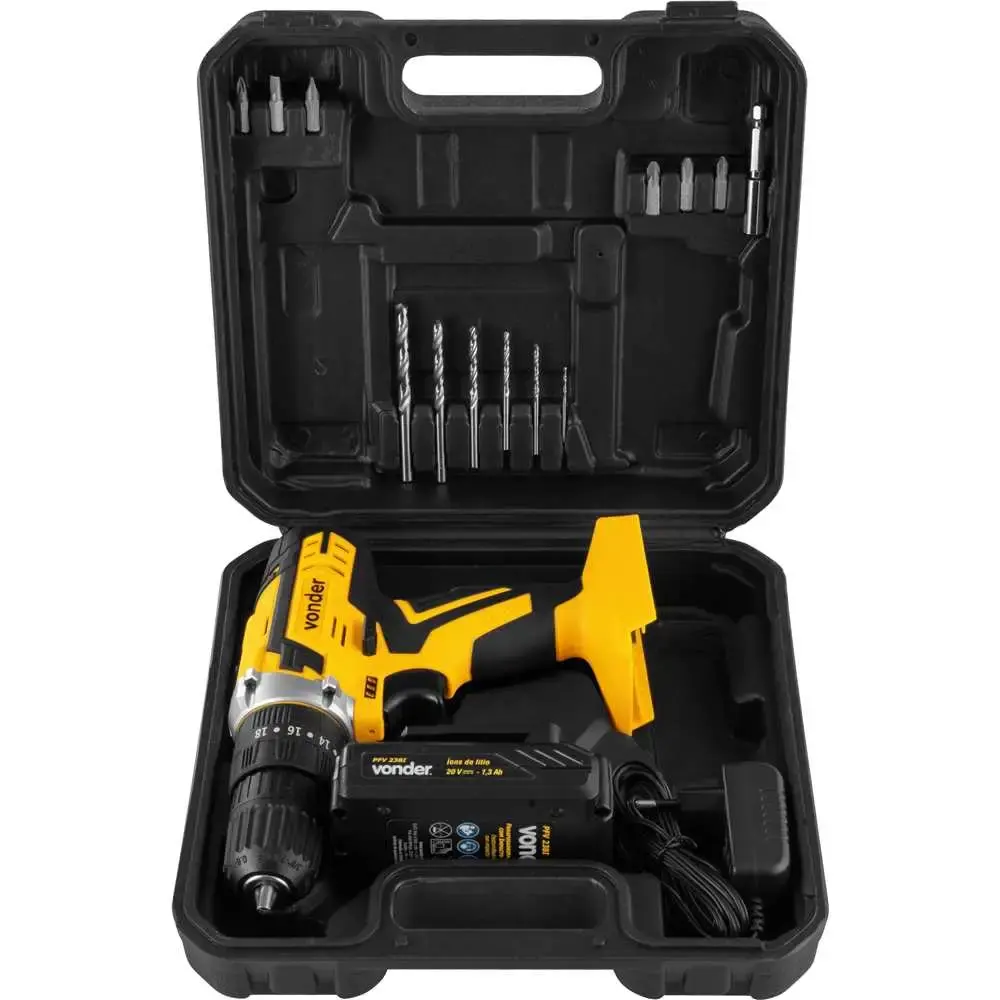 Parafusadeira impacto 3/8 POL 20V com bateria e carregador bivolt Vonder — fotografia 4