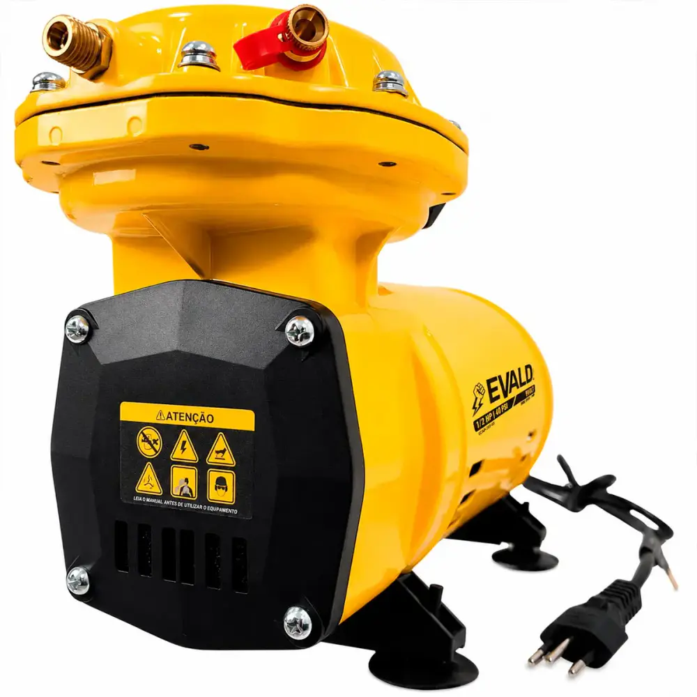 Compressor ar direto 1/2HP 1/2 polegada 350W kit 9 acessórios bivolt ECAD-350-03 Evald — fotografia 4
