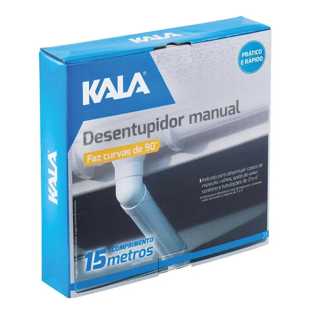 Desentupidor manual 15 metros Kala — fotografia de referência