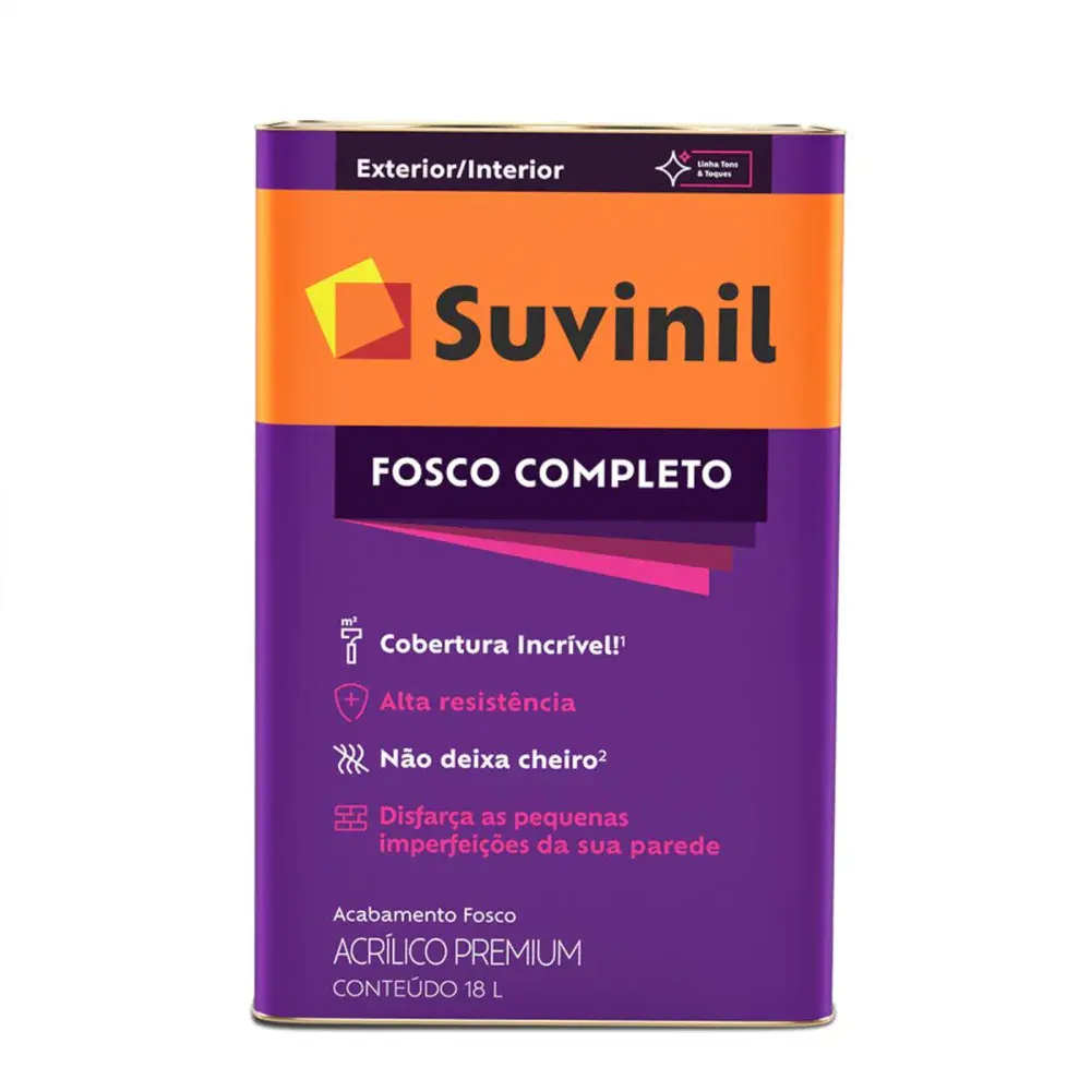 Tinta acrílica fosco completo branco 18L da Suvinil