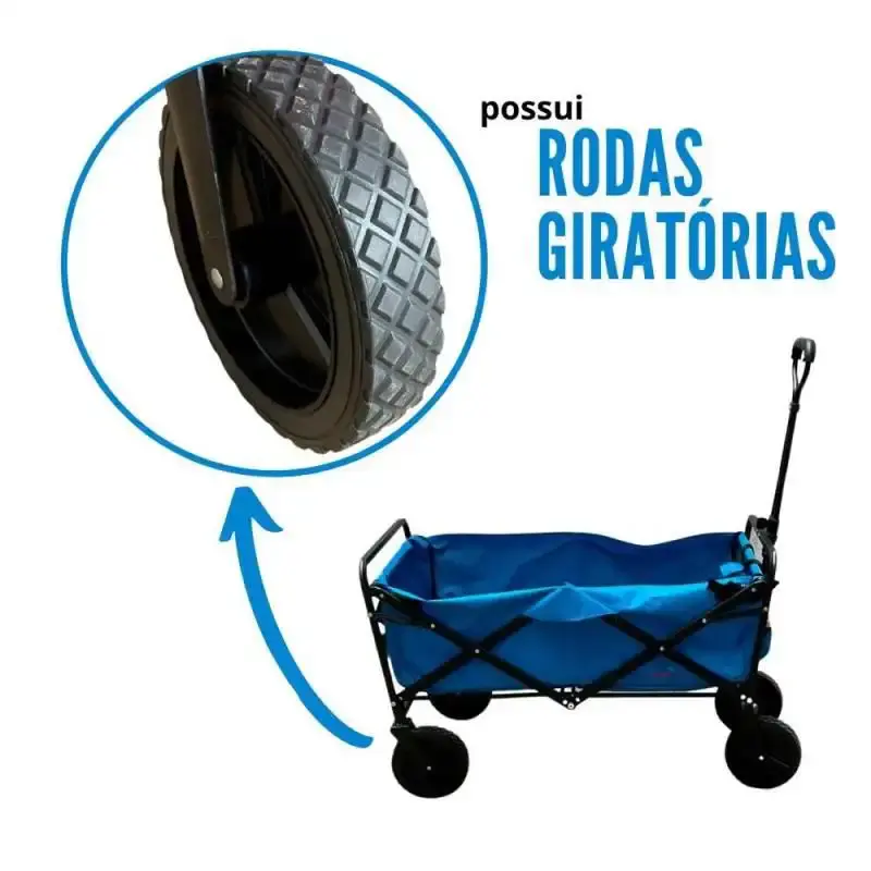 Carrinho camping dobrável articulado em alumínio iwcdcaaz ImportWay — fotografia 5