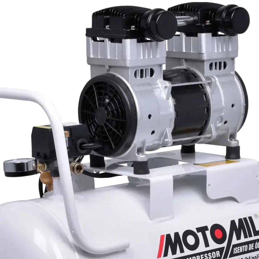 Compressor de ar médico odontológico cmo 8/50 branco MotoMil — fotografia 9