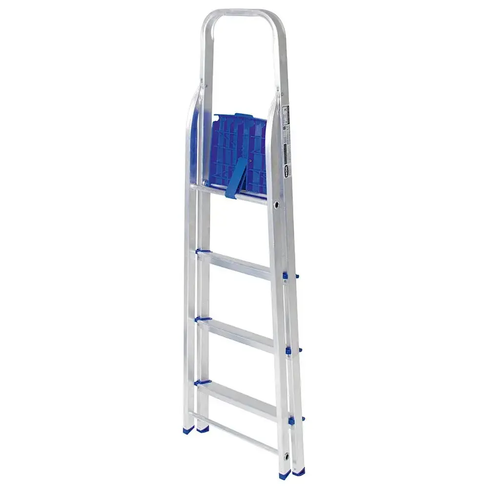 Escada doméstica 4 degraus em alumínio até 120 KG 5102 Mor — fotografia 5