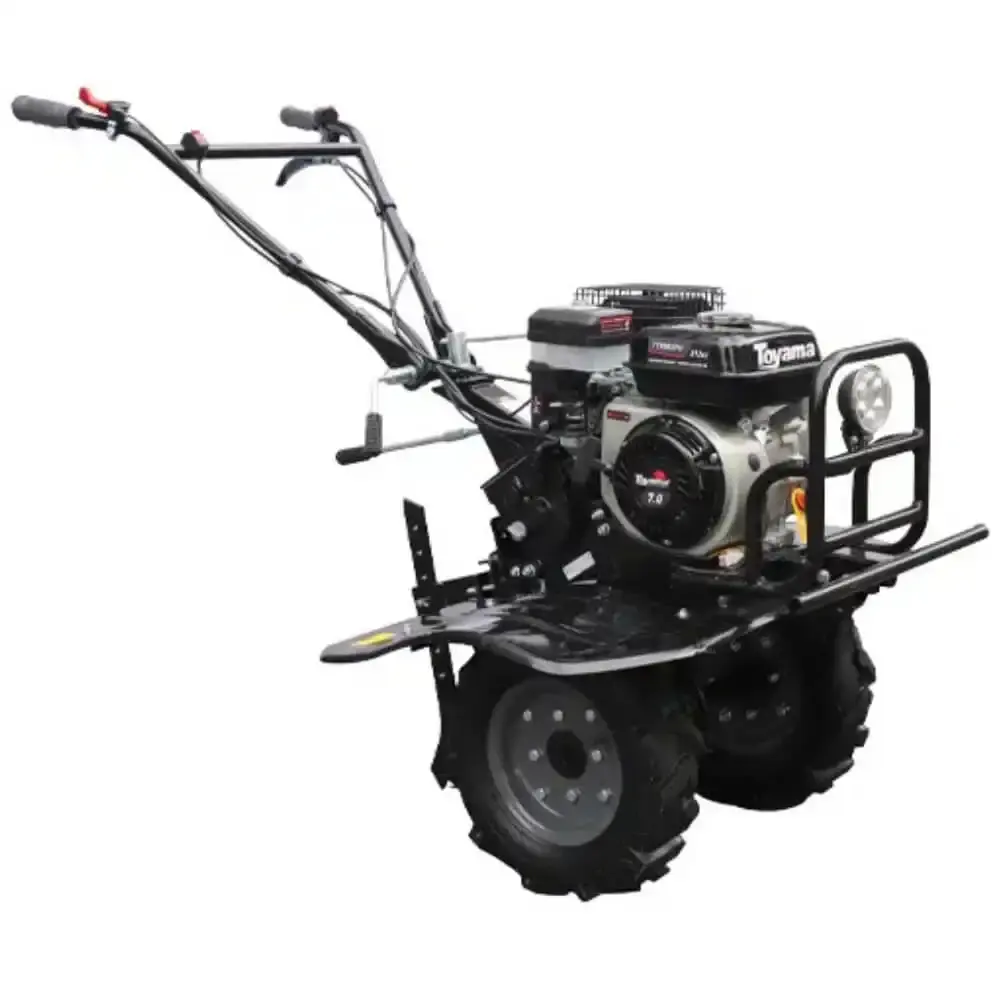 Motocultivador à gasolina 7HP com rodas e enxada rotativa TT90R-XP-U Toyama — fotografia 2