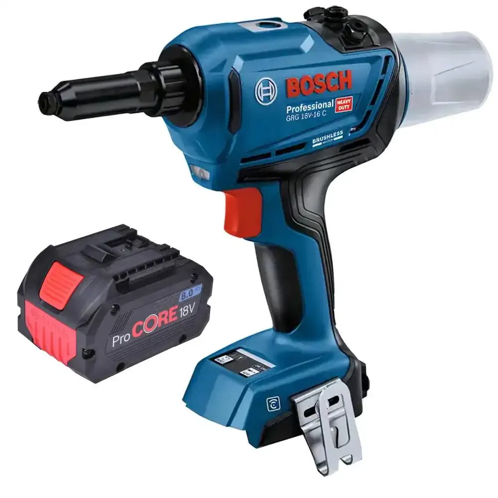 Rebitador 18V brushless GRG 18V-16C bateria 8 ah GBA procore li-on Bosch