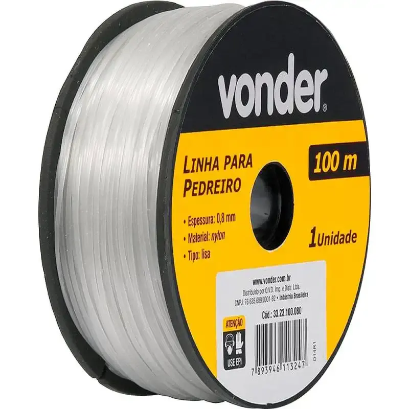 Linha para pedreiro rolo 0.80 x 100 metros Vonder — fotografia 2