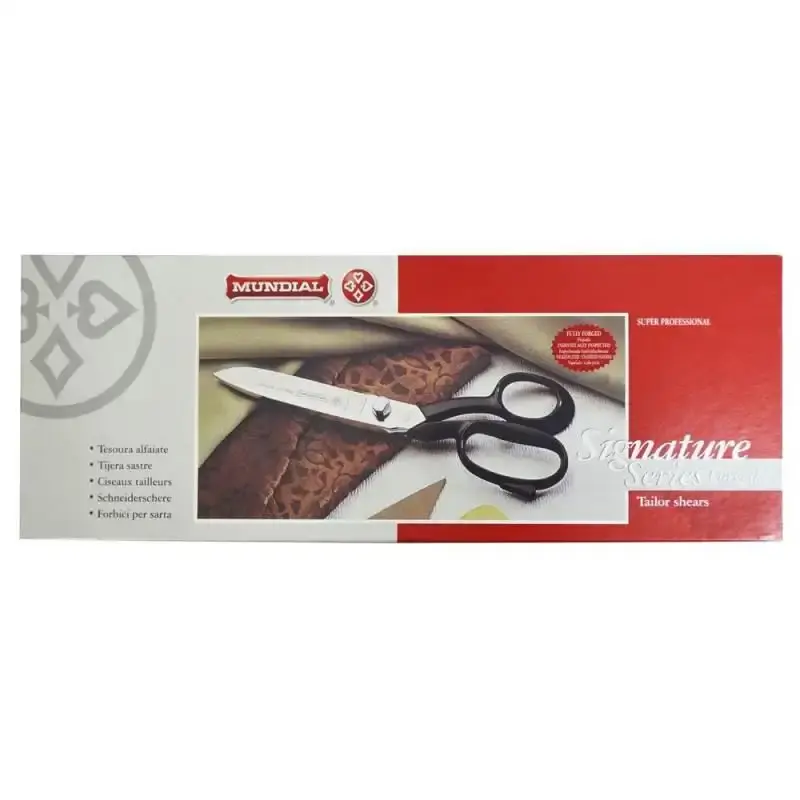 Tesoura forjada para alfaiate 25 CM 490/10 fio liso Mundial — fotografia 4