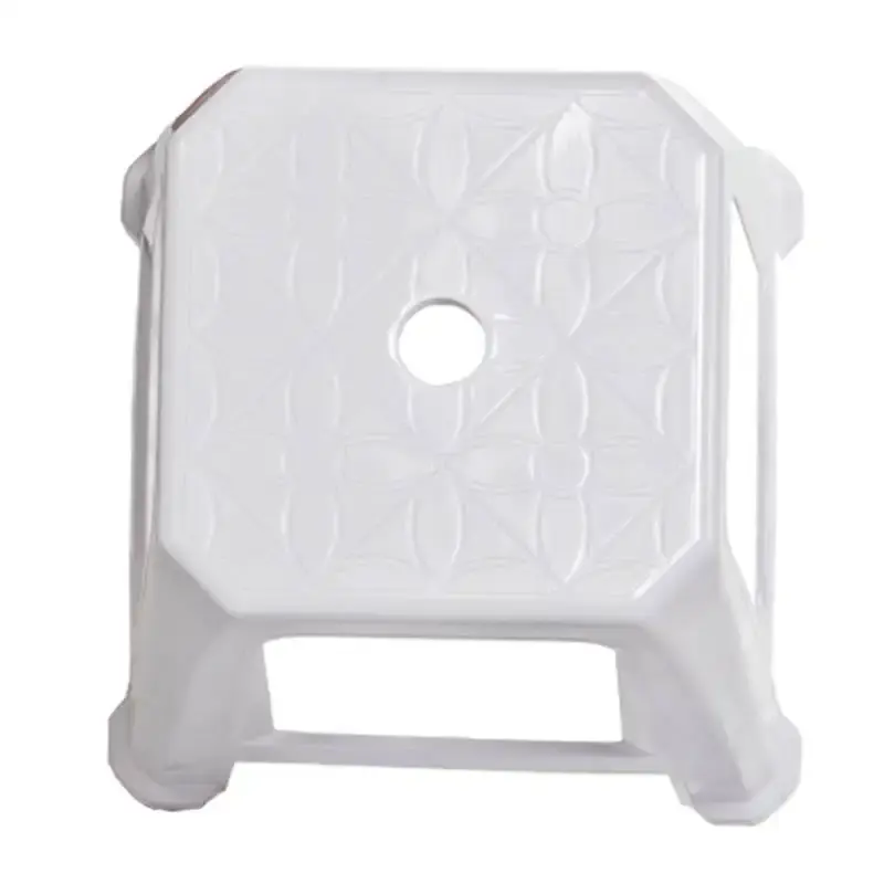 Banqueta tabouret branco empilhável kit com 4 peças dolfin — fotografia 5