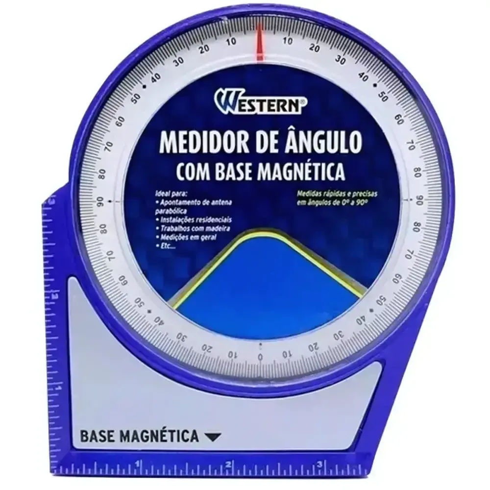 Medidor de ângulo inclinômetro base magnética 0 a 90° MA-180 Western
