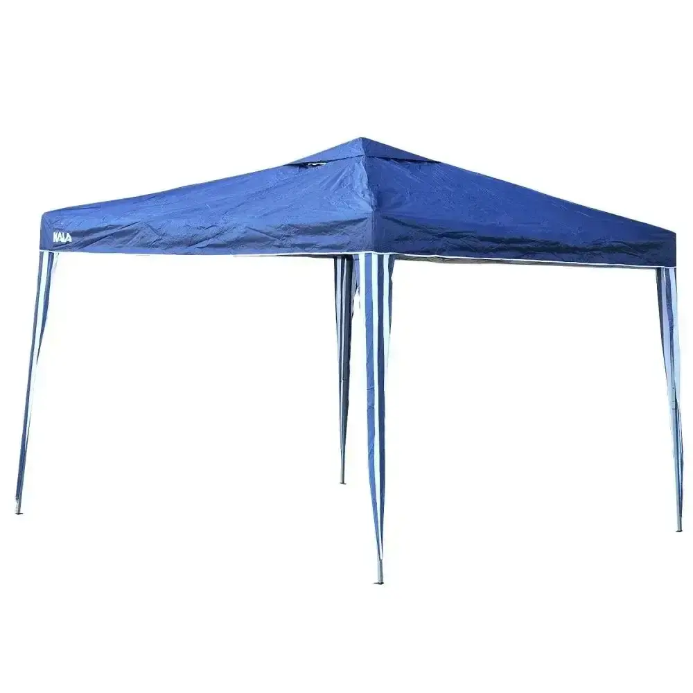 Tenda gazebo dobrável 3M x 3M em poliéster diversas cores Kala Marrom — fotografia 6