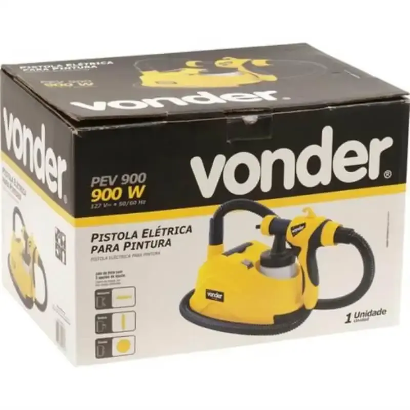 Pistola elétrica e pulverizadora para pintura PEV 900 Vonder 220 V — fotografia 5