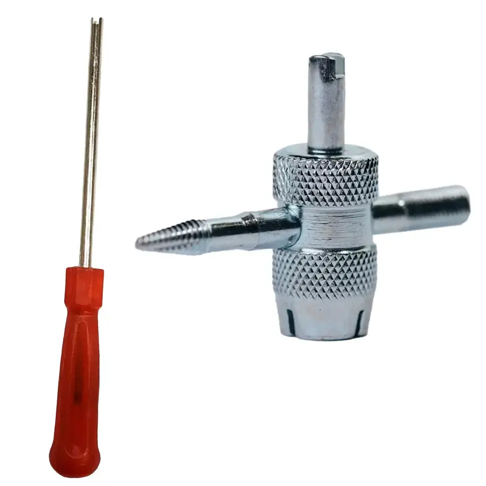 Jogo Tarraxa 4 x 1 Reparo Válvula 5022 com Chave Saca Núcleo Fenda 100mm 5526 BREMEN