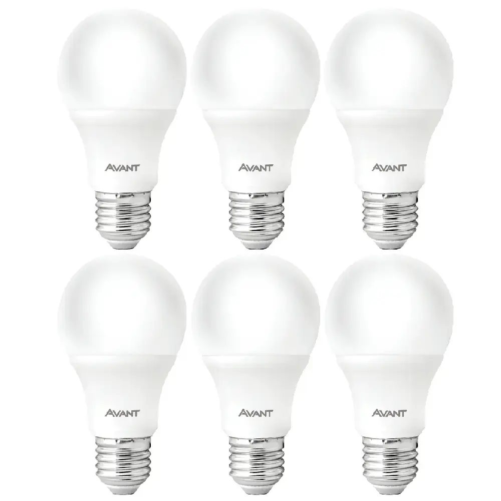 Lâmpada LED pera 9W 6500K com 6 unidades bivolt Avant