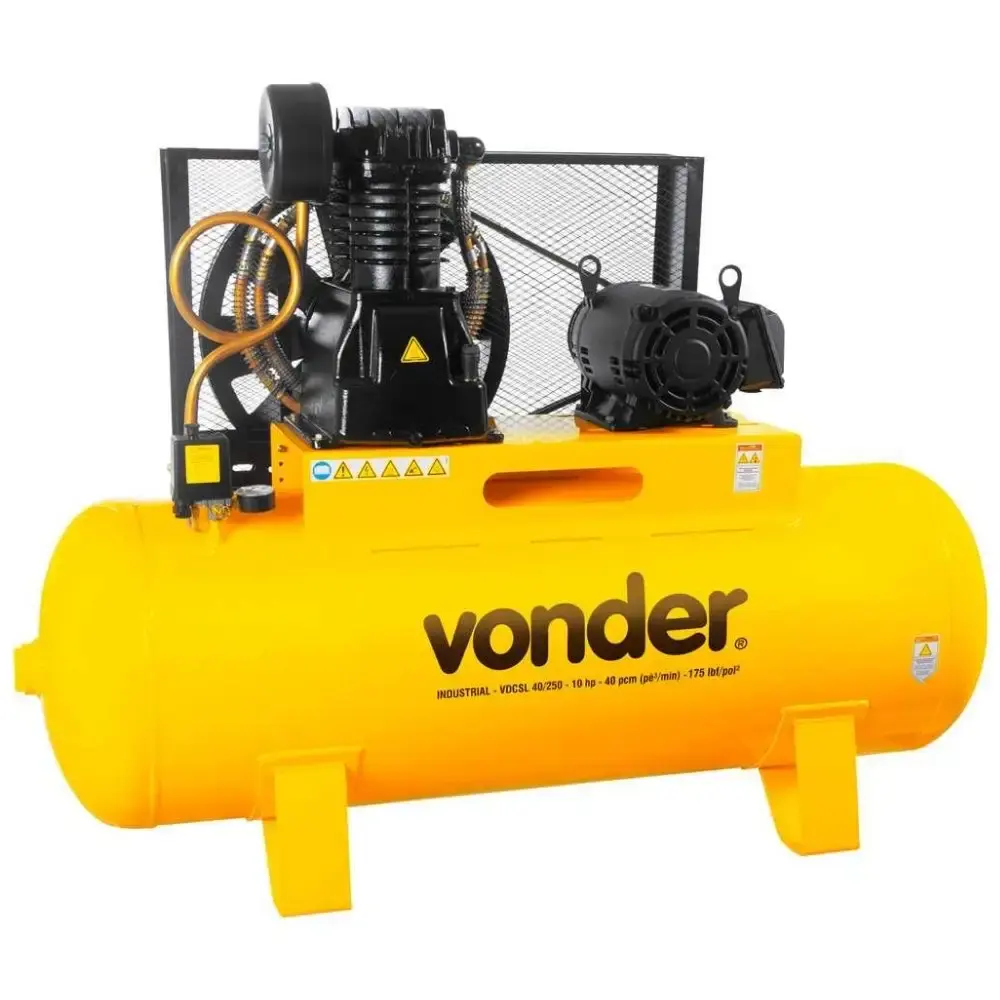 Compressor de ar VDCSL-40/250 10,0CV trifásico Vonder — fotografia de referência