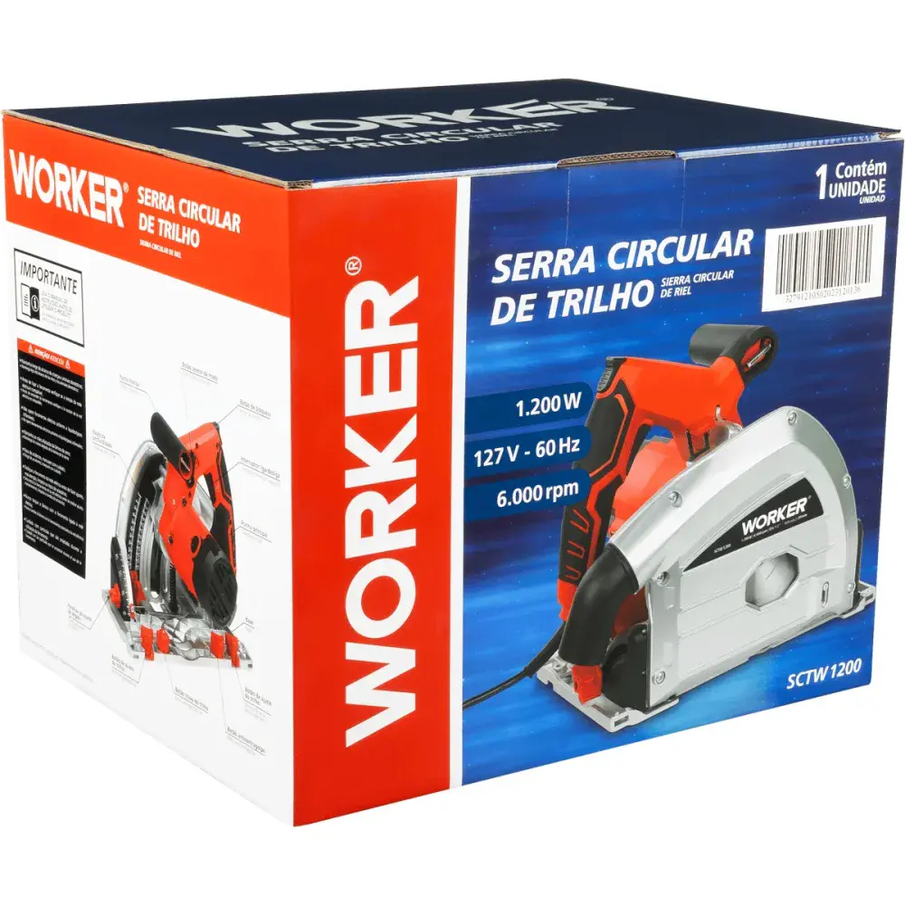 Serra circular de trilho sctw 1200W Worker — fotografia 9