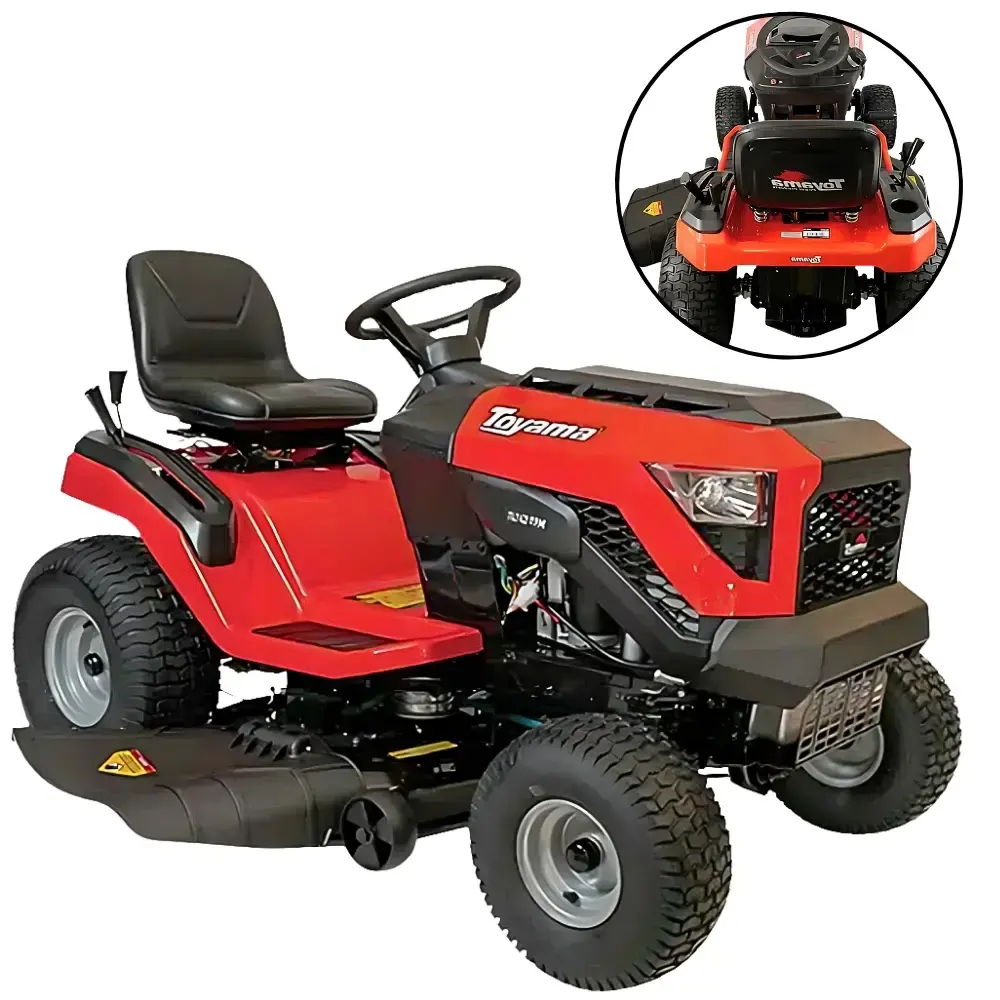 Trator cortador de grama à gasolina 19.5 HP 4T corte 1,07 metros TLT42 Toyama — fotografia 3