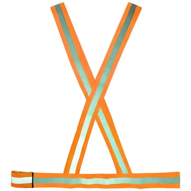 Kit 10 unidades colete refletivo de sinalização e segurança laranja modelo x Plastcor