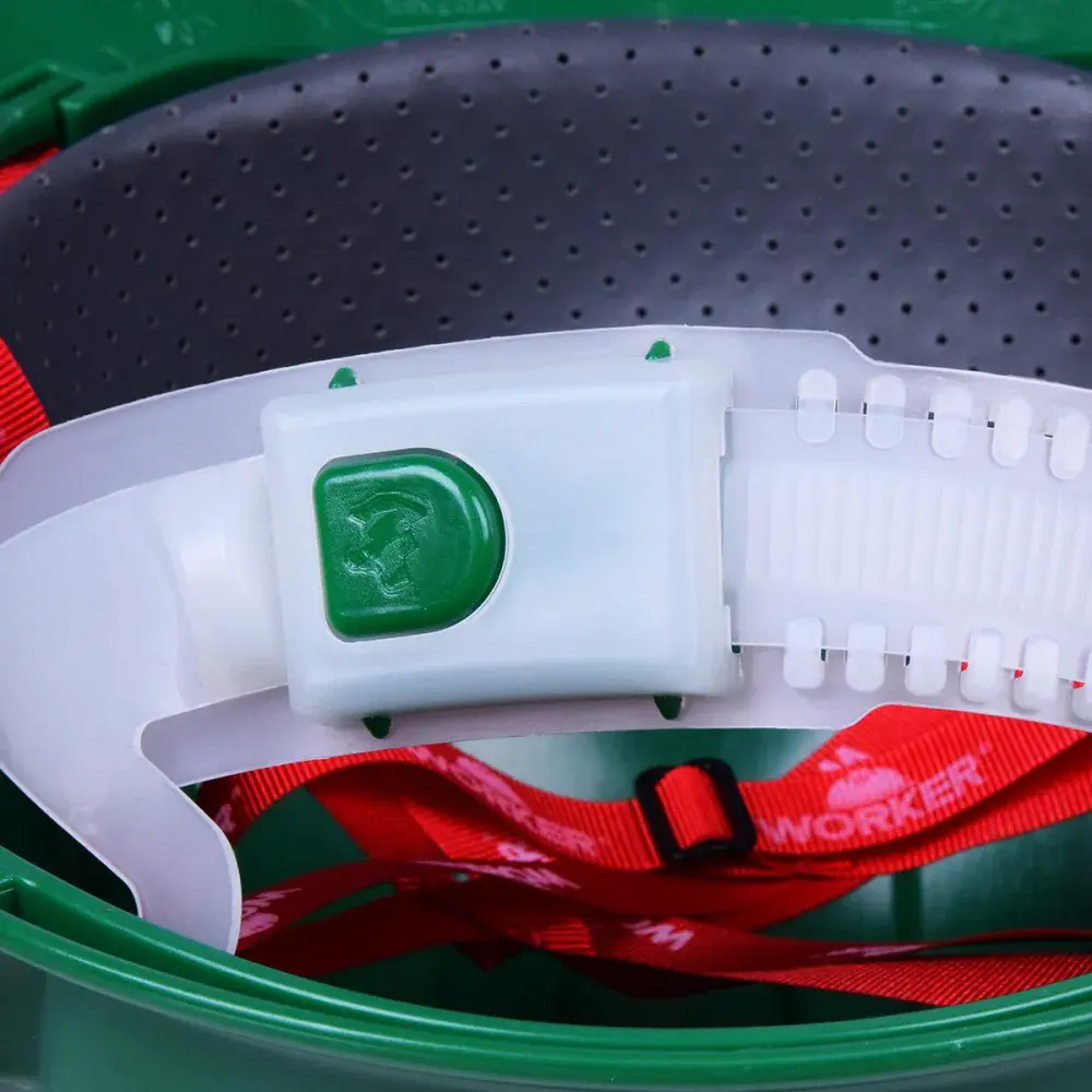 Capacete de proteção industrial verde modelo max Worker — fotografia 5