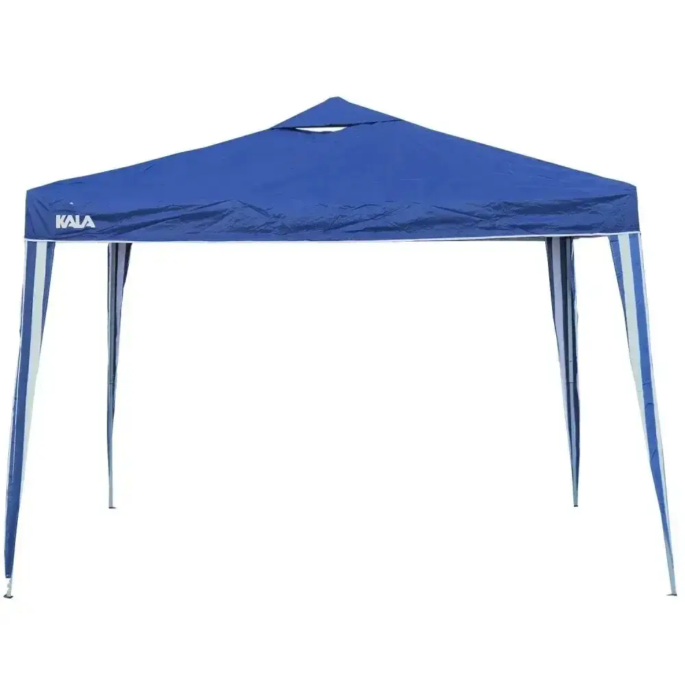 Tenda gazebo dobrável 3M x 3M em poliéster diversas cores Kala Marrom — fotografia 7