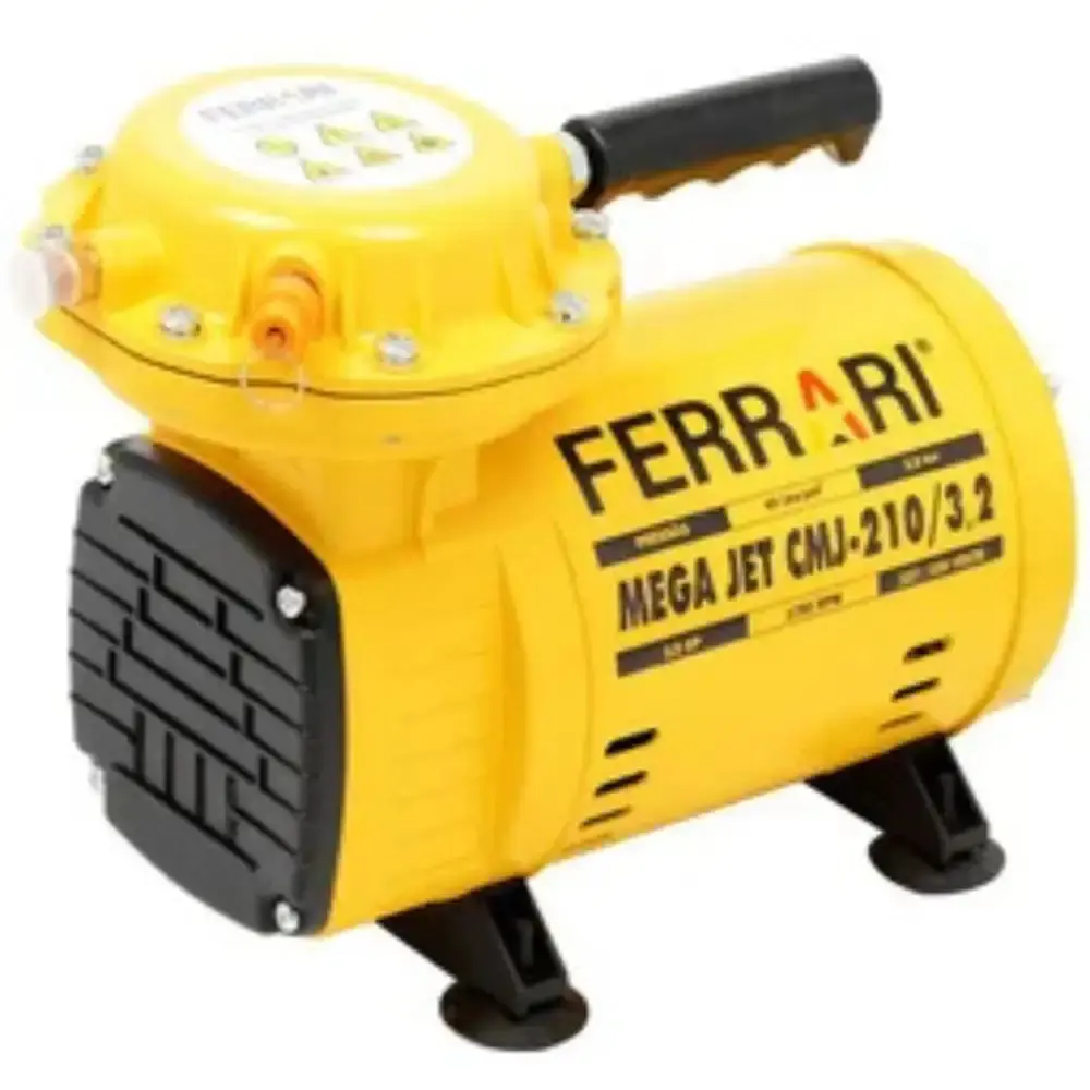 Compressor ar direto 1/2 HP mega JET CMJ-210/3.2 bivolt com kit Ferrari — fotografia 8