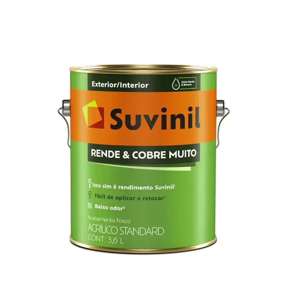 Tinta acrílica rendecobre fosco gelo 3,6L Suvinil — fotografia 2