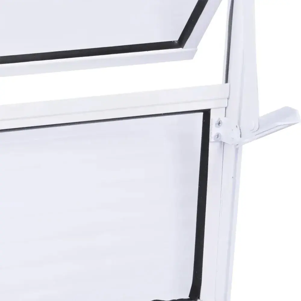 Vitrô basculante canelado em alumínio branca 40X60CM Metalflex — fotografia 6