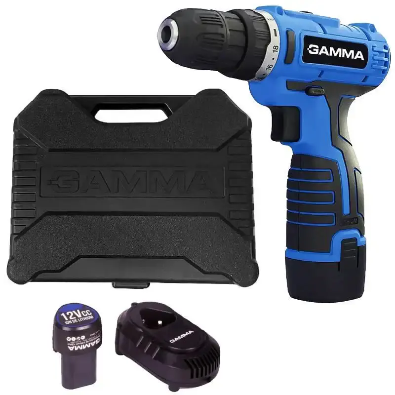 Parafusadeira e furadeira à bateria 12V 3/8 POL bivolt G12101/BR Gamma