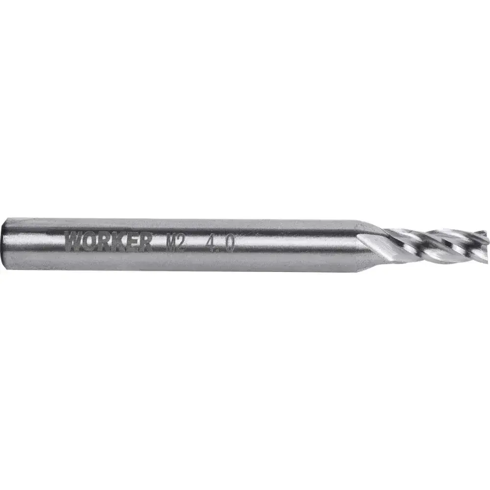 Fresa de topo reto aço rápido 4MM haste 6MM Worker — fotografia 6