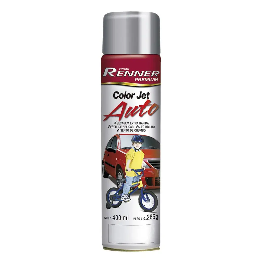 Tinta spray Renner automotiva alumínio roda