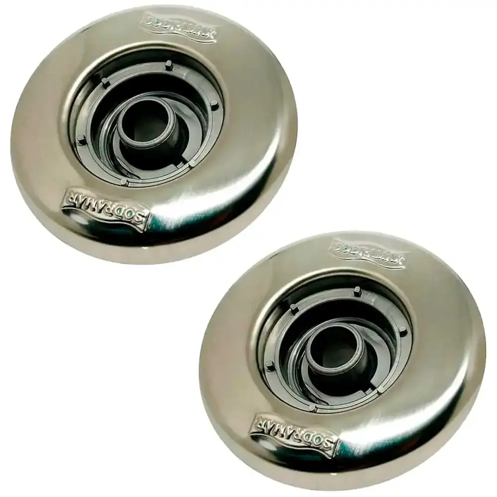 Dispositivo retorno inox 1.1/2 pol sobrepor 50MM 2 uni Sodramar — fotografia de referência