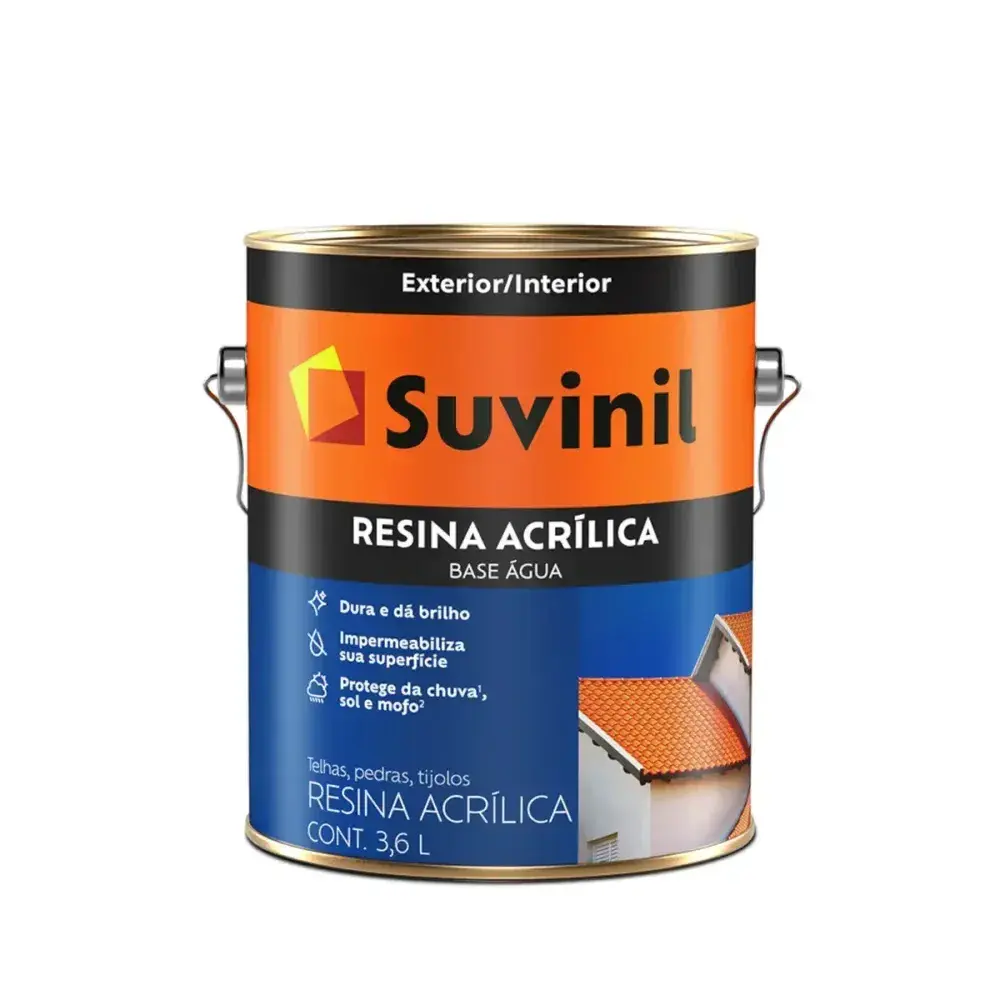 Resina acrílica base água incolor 3,6L Suvinil