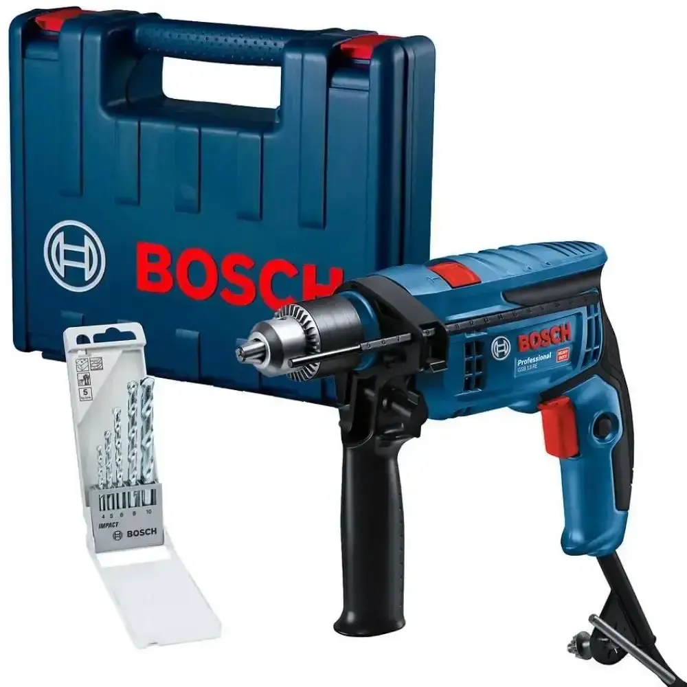Furadeira de impacto 1/2 POL 750W 12B8 com maleta e kit de brocas 35 peças Bosch 110 V — fotografia 4