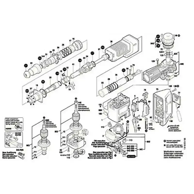 Estator para martelete perfurador GBH 11 de / GBH 11 e em 220V 1607000C3V Bosch 220 V — fotografia 5