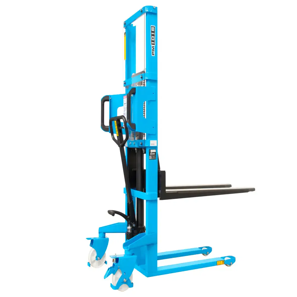 Empilhadeira hidráulica manual 1,0 TON elevação 1,6 metros 560 MM PM1016 Paletrans