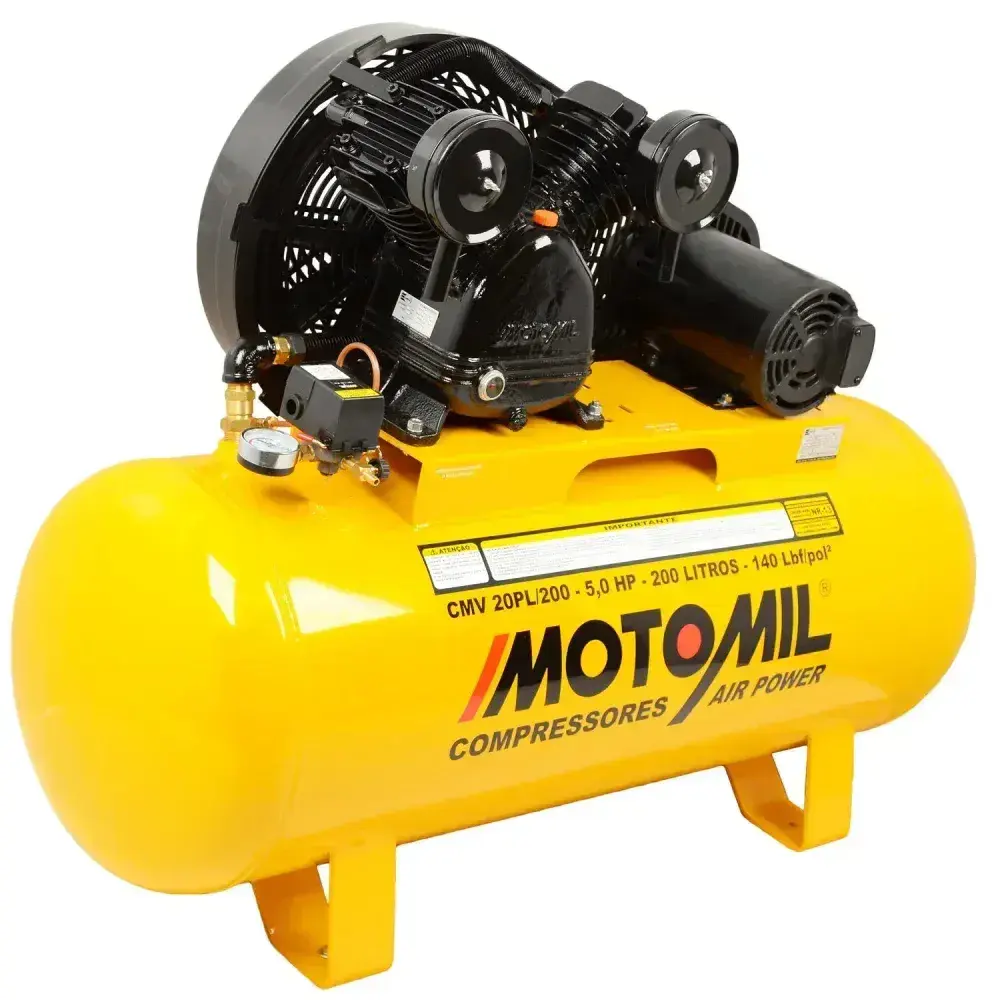 Compressor de ar CMV20PL/200 200L 20 pés MotoMil — fotografia 7