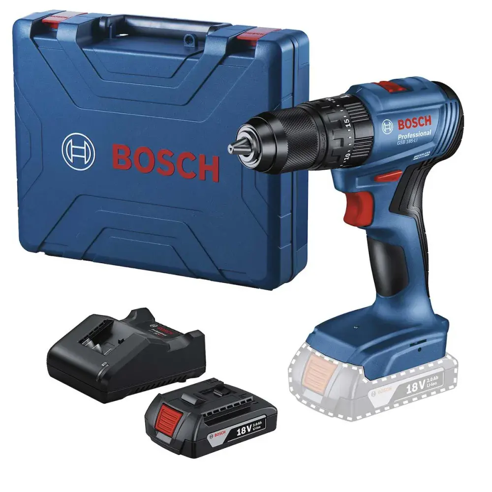 Furadeira parafusadeira de impacto 18V gsb 185-LI brushless sem fio Bosch