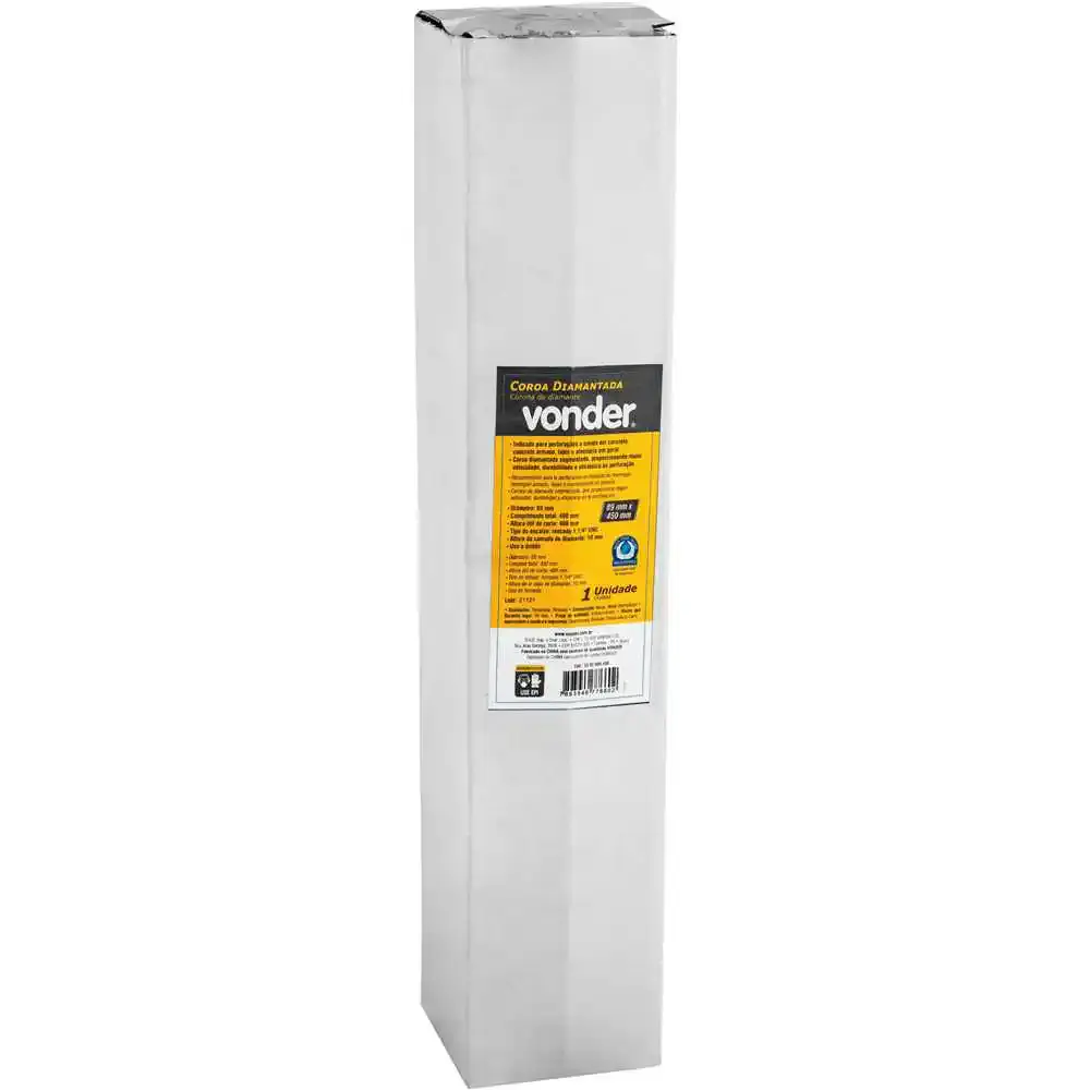 Coroa Diamantada 89mm x 450mm VONDER — fotografia 5
