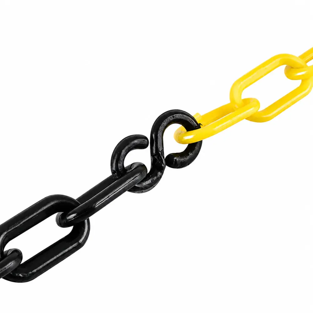 Corrente plástica 6MM amarelo/preto 10M pequena Plastcor — fotografia 3