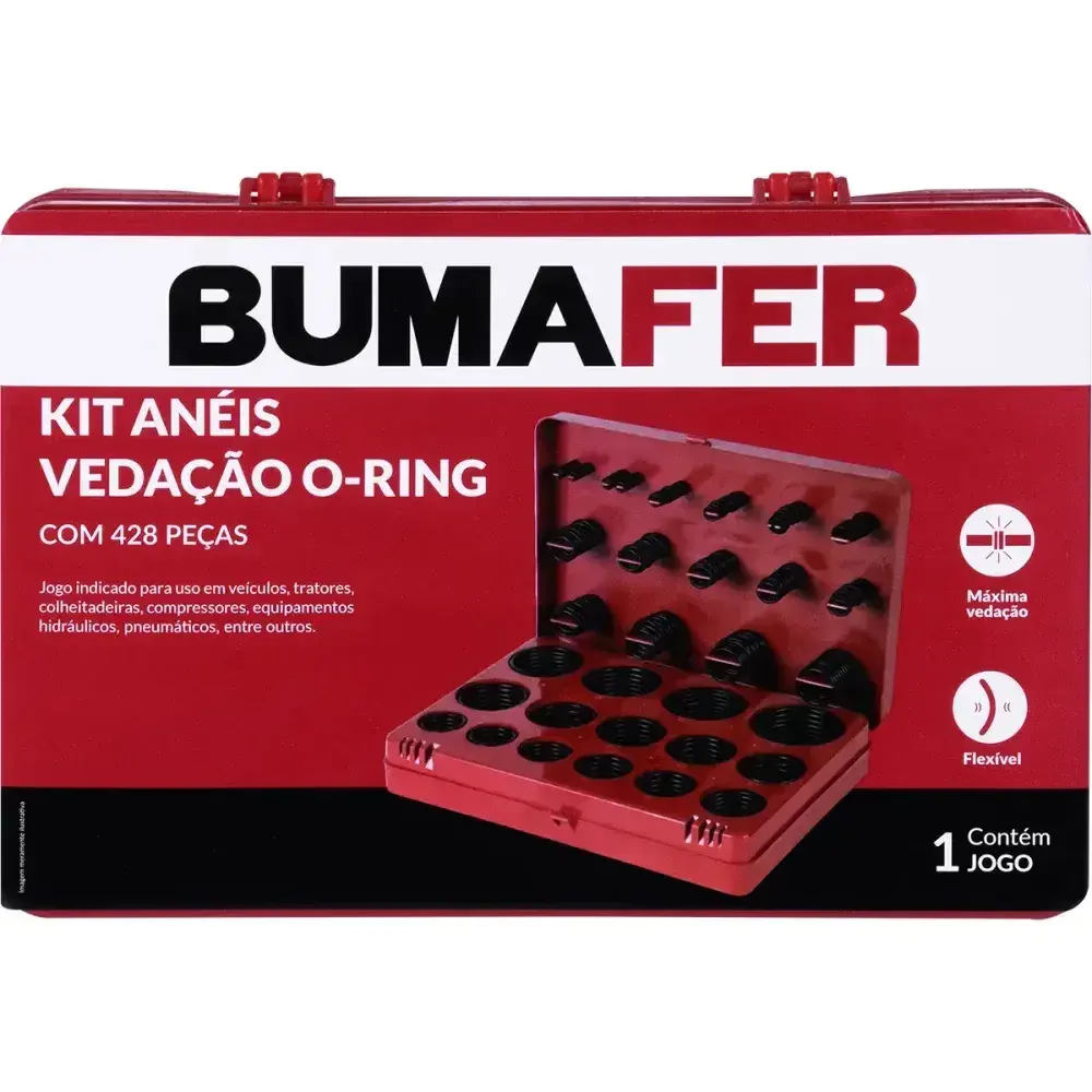Kit anéis de vedação o-ring com 428 peç Bumafer — fotografia 10