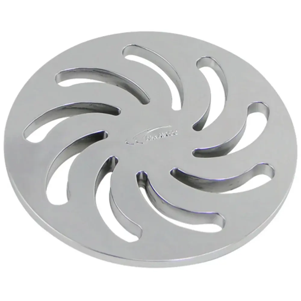 Grelha redonda crom Amanco abs 100MM vortice — fotografia de referência
