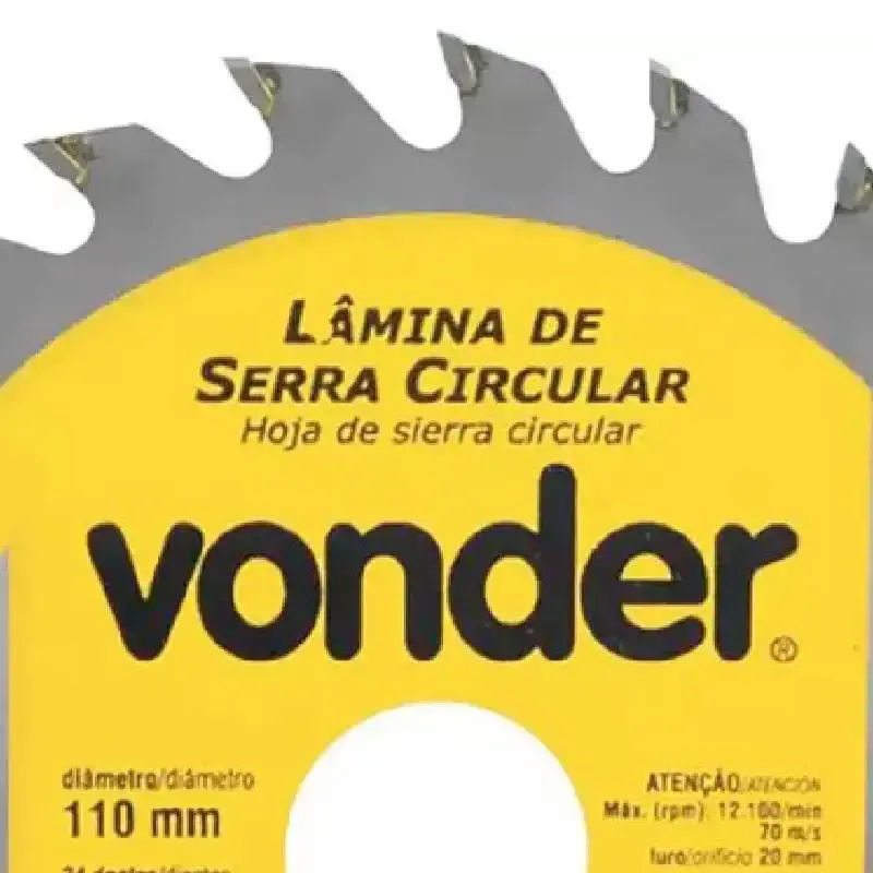 Serra Circular de Widea 4.3/8 POL 110MM x 20MM 24 Dentes VONDER — fotografia 2