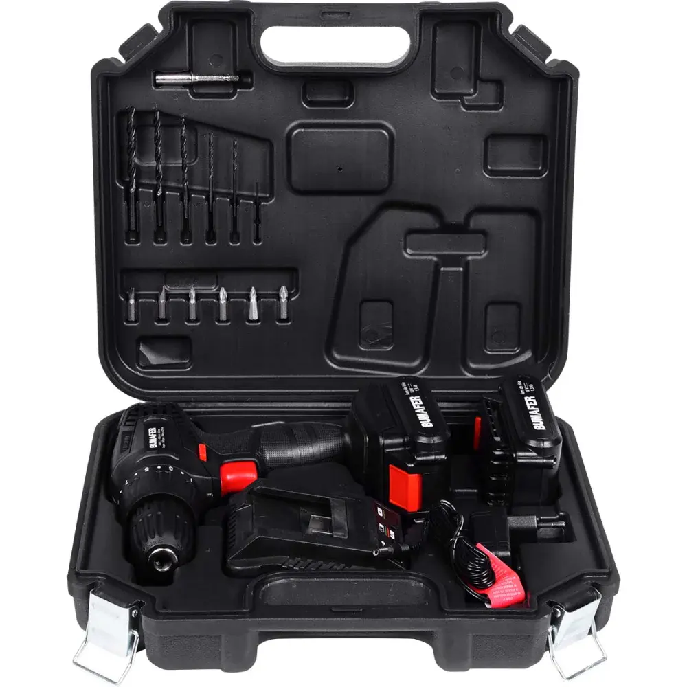 Parafusadeira furadeira a bateria 13AH 10MM 18V bivolt Bumafer — fotografia 8