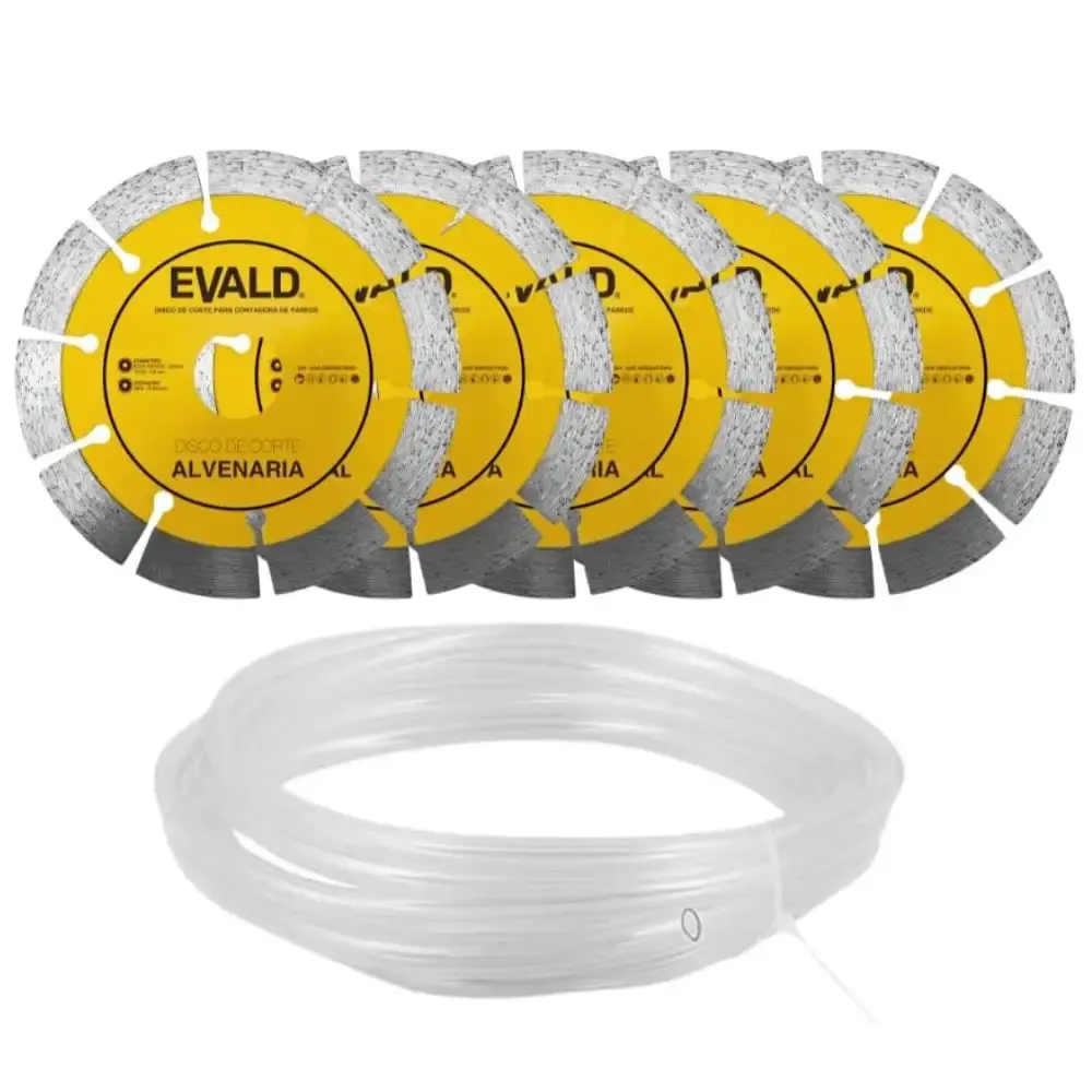 Cortadora de Parede 2400W 6500 RPM 5 Lâminas c/ Maleta e Kit Refrigeração ECP-2400 EVALD 220 V — fotografia 12