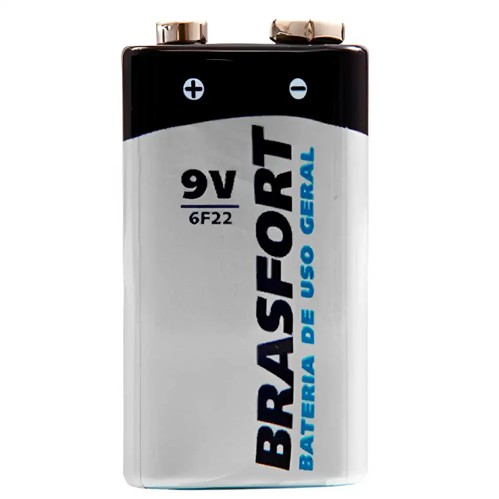 Bateria 9V longa duração uso geral 6312 com 4 uni Brasfort — fotografia 2