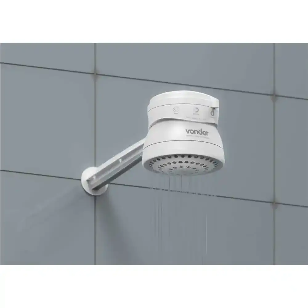 Ducha 3 temperaturas 5400W branca Vonder — fotografia 8
